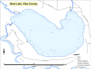 Boot Lake 1 T40N R09E S02 Topographical Lake Map