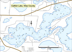Catfish Lake Topographical Lake Map