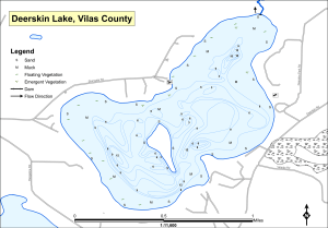 Deerskin Lake Topographical Lake Map