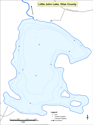 Little John Lake Topographical Lake Map