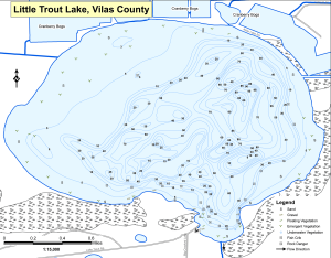 Little Trout Lake Topographical Lake Map