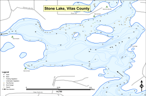Stone Lake Topographical Lake Map
