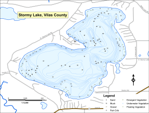 Stormy Lake Topographical Lake Map