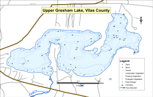 Gresham Lake (upper) Topographical Lake Map