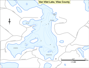 Van Vliet Lake Topographical Lake Map