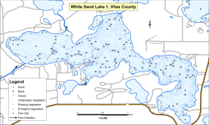 White Sand Lake 1 T41N R05E S22 Topographical Lake Map