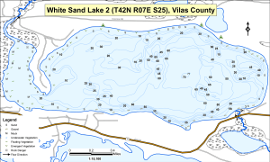 White Sand Lake 2 T42N R07E S25 Topographical Lake Map