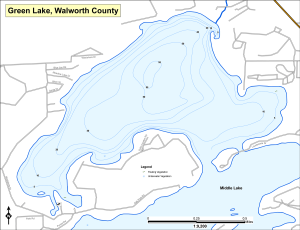 Green Lake (Lauderdale Lakes) Topographical Lake Map