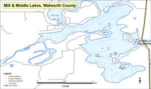 Mill Lake (Lauderdale Lakes) Topographical Lake Map
