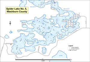 Spider Lake No. 5 Topographical Lake Map