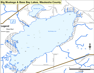 Bass Bay Lake Topographical Lake Map