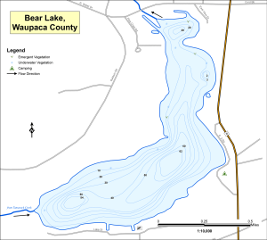 Bear Lake Topographical Lake Map