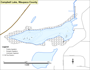 Campbell Lake Topographical Lake Map