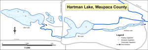 Hartman Lake (Allen) Topographical Lake Map