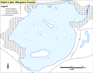 Hatch Lake Topographical Lake Map