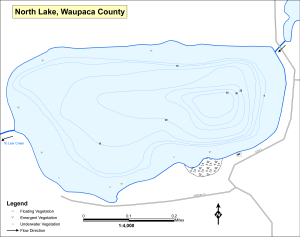 North Lake Topographical Lake Map