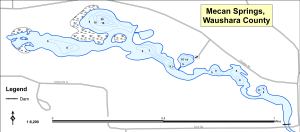 Mecan Springs Topographical Lake Map