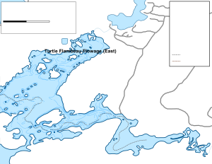 Turtle Flambeau Flowage East Topographical Lake Map
