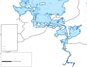 Turtle Flambeau Flowage South Topographical Lake Map