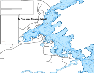 Turtle Flambeau Flowage West Topographical Lake Map