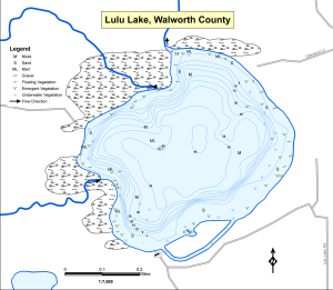 Lulu Lake Topographical Lake Map