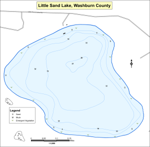 Little Sand Lake Topographical Lake Map