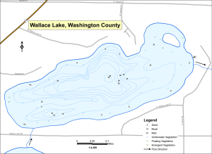 Wallace Lake Topographical Lake Map