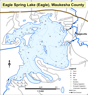 Eagle Spring Lake (Eagle Lake) Topographical Lake Map