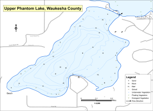 Phantom Lake, Upper Topographical Lake Map