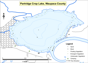Partridge Crop Lake Topographical Lake Map