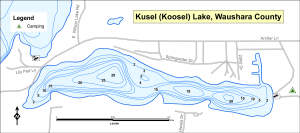 Kusel Lake (Koosel) Topographical Lake Map
