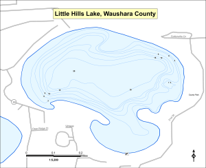 Little Hills Lake Topographical Lake Map