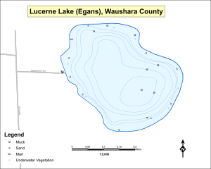 Lucerne Lake (Egans) Topographical Lake Map