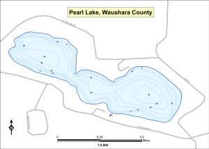 Pearl Lake Topographical Lake Map