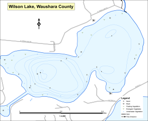 Wilson Lake Topographical Lake Map