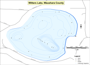 Witters Lake Topographical Lake Map