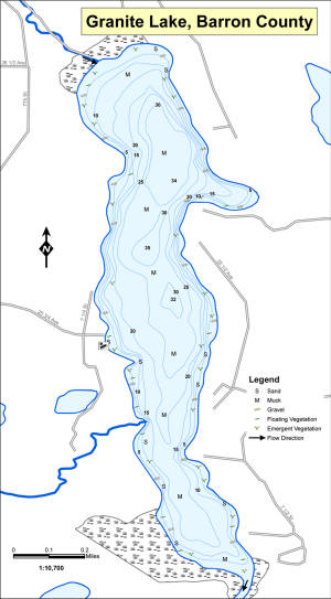 Granite Lake Topographical Lake Map