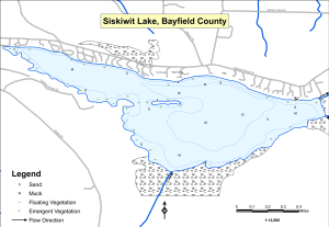 Siskiwit Lake Topographical Lake Map