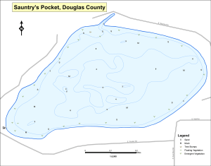 Sauntrys Pocket Topographical Lake Map
