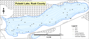 Pulaski Lake Topographical Lake Map