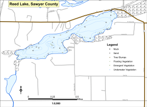 Reed Lake Topographical Lake Map