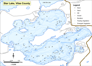 Star Lake Topographical Lake Map
