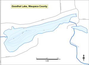 Godhal Lake (Goodhal, Moon) Topographical Lake Map