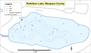 Rollofson Lake Topographical Lake Map