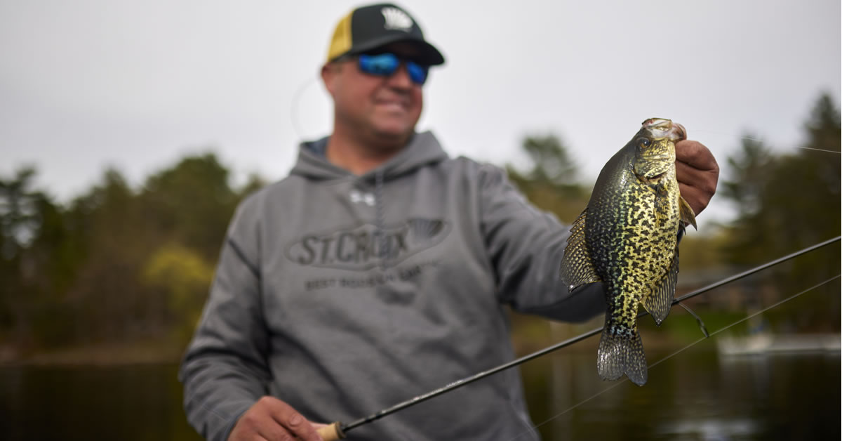 Just grab a single light rod, a small bag of gear, and you're on your way for some shore crappie fishing.