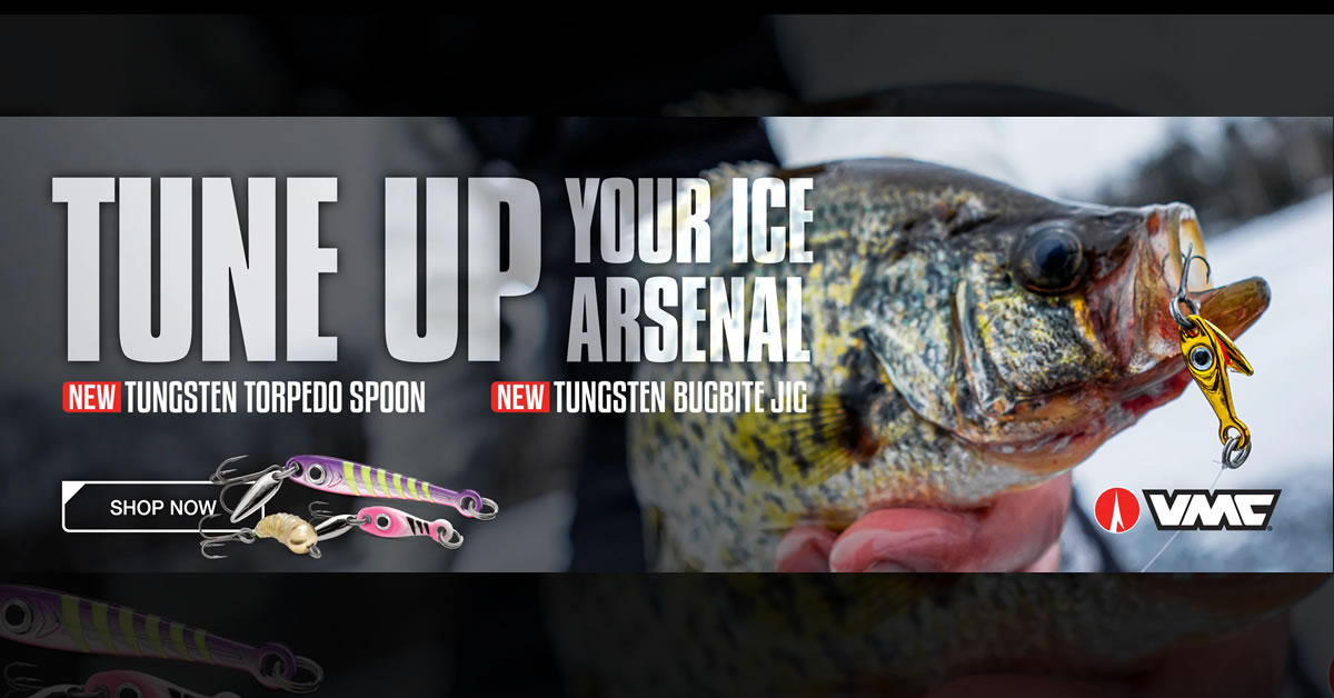 New From VMC® Ice: Tungsten BugBite Jig and Tungsten Torpedo Spoon