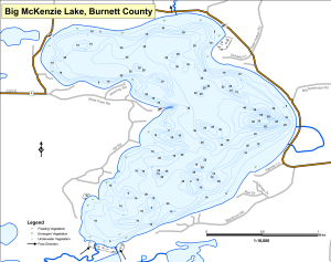 Big McKenzie Lake Topographical Lake Map