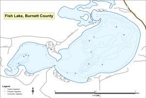 Fish Lake T40NR14WS04 Topographical Lake Map