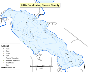 Little Sand Lake Topographical Lake Map