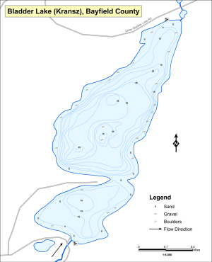 Bladder Lake (Kransz) Topographical Lake Map